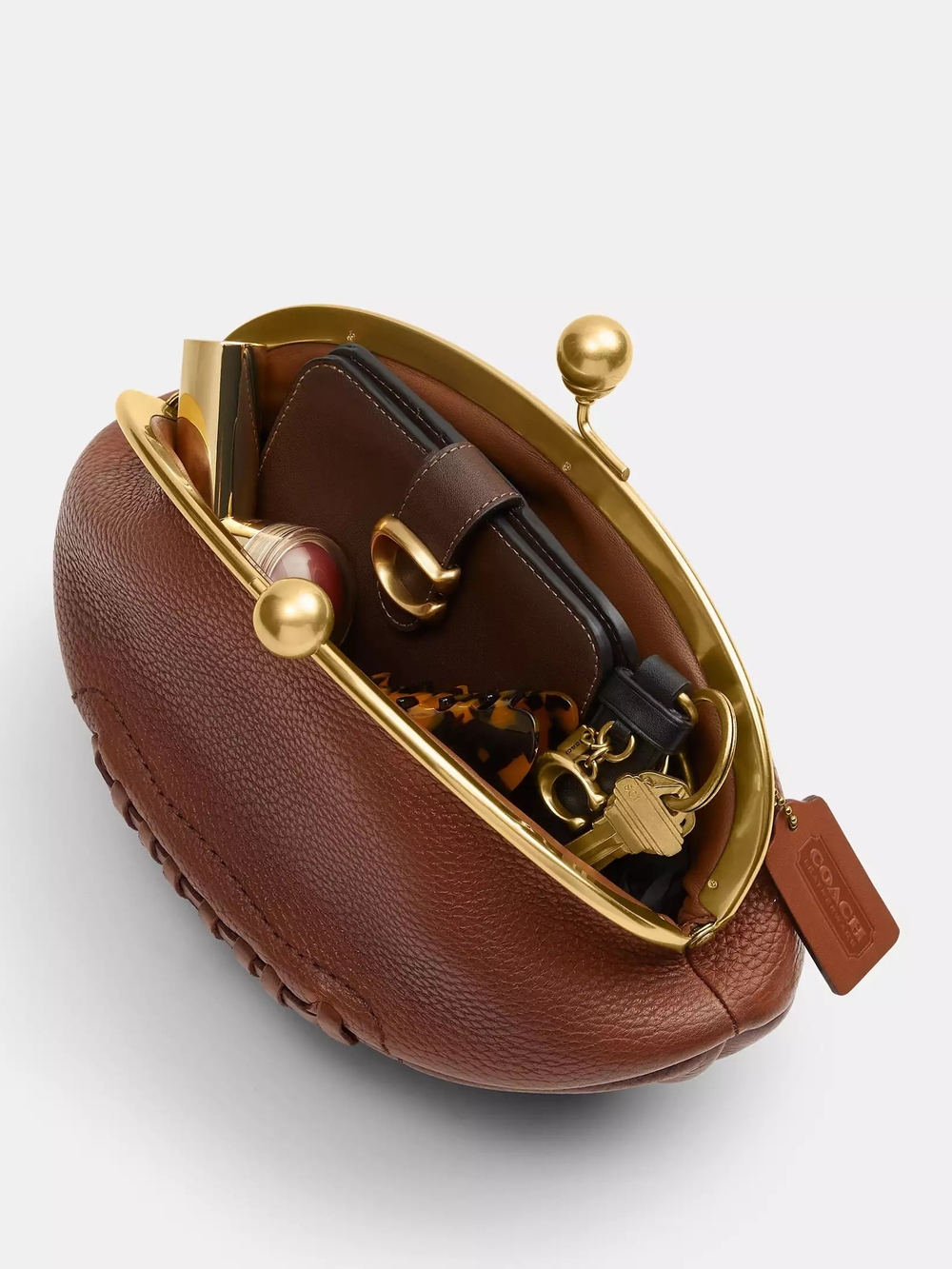 Coach RUNWAY Football Kisslock Frame Bag - Picture 3 of 9